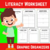 Engaging Literacy Worksheets with Illustrations for Early Learners