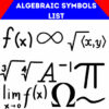 Comprehensiv Math Symbols Doodle Notes for Grades 8-12
